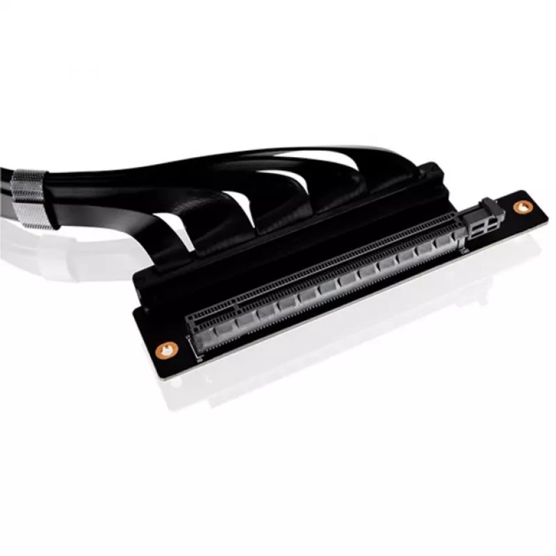 Thermaltake PCI-E 4.0 dvigubo 90° kampo riser kabelis, 40 cm, juodos spalvos
