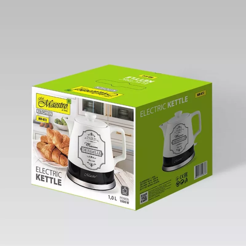 Feel-Maestro MR-072 elektrinis virdulys 1,2 L Baltas 1200 W