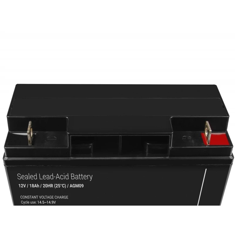 Įkraunamas sandarus švino-rūgšties akumuliatorius Green Cell AGM09 12 V 18000 mAh, juodas, 167×77×181 mm, 4,8 kg