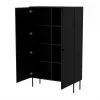 Spintelė Cama Meble PALAZZO BIS 100x39x166 matinė juoda, pastatoma prie sienos