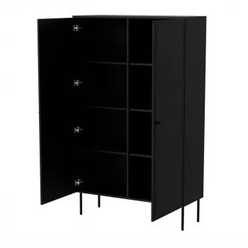 Spintelė Cama Meble PALAZZO BIS 100x39x166 matinė juoda, pastatoma prie sienos