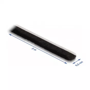 DeLOCK šepečių juosta lipni 5 mm 5 m juoda