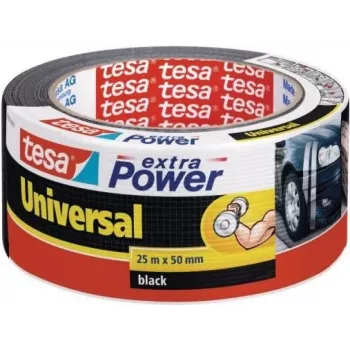 TESA Extra Power juosta – montavimui, meistravimui, žymėjimui, remontui – vidaus ir lauko darbams – juoda – metalui, medžiui (56388-1-3)