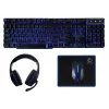 Rebeltec SHERMAN Gaming USB klaviatūra su pele QZERTY angliškas juodas