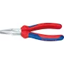 Knipex replės plokščiu galu DIN ISO 5745, bendras ilgis 160 mm, chromuotos, daugiakomponentė rankena