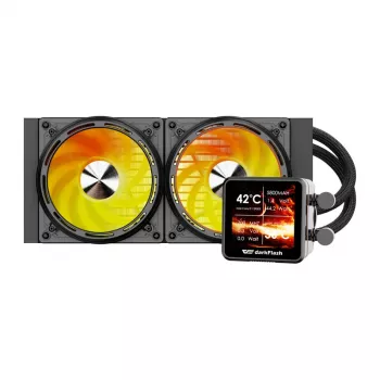 CPU vandens aušintuvas Darkflash DE240 (juodas) – 240 mm radiatorius, AIO skystinis aušintuvas