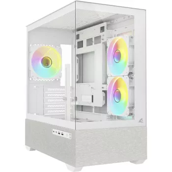 Korpusas Sharkoon MK7 ARGB mATX 2xStiklas Baltas