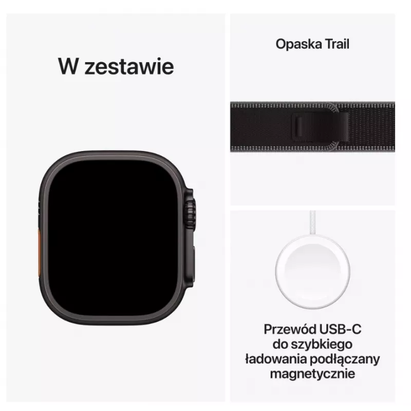 Išmanusis laikrodis Apple Watch Ultra 3 GPS + Cellular 49 mm juodo titano korpusas