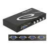 DeLock Switch VGA 4 prievadų rankinis dvipusis - ekrano jungiklis - 4 x VGA - stalinis (87635)