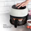 Deep Fryer Sponge Air Fryer Glass 4L Transparent Design