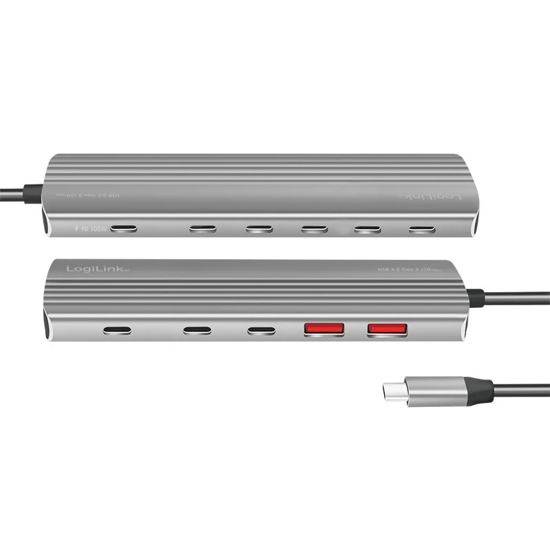 LOGILINK itin plonas USB 3.2 centras 2xUSB-A, 8xUSB-C, PD, 100W