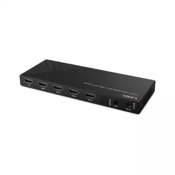 Lindy 4 prievadų HDMI 8K60 skirstytuvas su garso išvedimu, HDMI, 4× HDMI, 3,5 mm, 7680 × 4320 pikseliai, juodas, metalinis