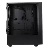 Korpusas GEMBIRD CCC-FC-4000 Midi Tower juodas, grūdintas stiklas, RGB apšvietimas, ATX/Micro-ATX/ITX