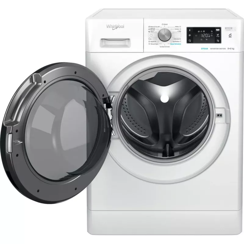 Whirlpool FFWDB864349BVEE skalbyklė su džiovykle 8 kg / 6 kg 1400 aps/min