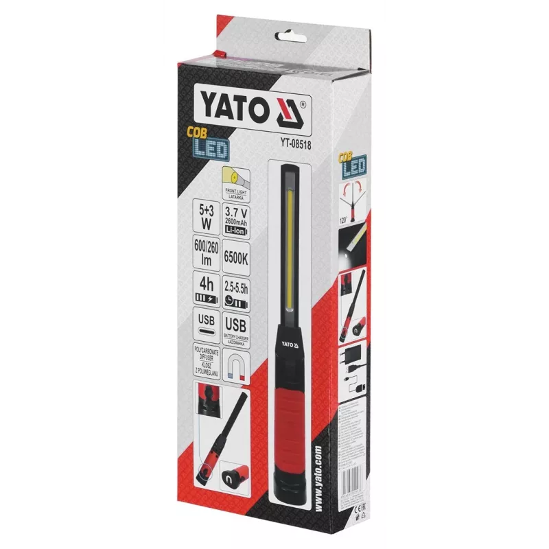 Yato YT-08518 LED darbinis žibintas juodas 8 W