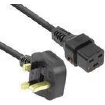ACT maitinimo laidas UK kištukas - C19 IEC Lock juodas 2 m PC1214 230V 16A