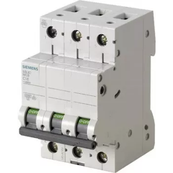 Siemens 5SL6313-7 miniatiūrinis automatinis jungiklis 400V 6kA 3 poliai C 13A