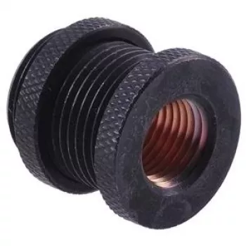 Alphacool 17069 žalvarinė jungtis chromuota juoda minkštai žarnai 31 mm 24 mm 46 g