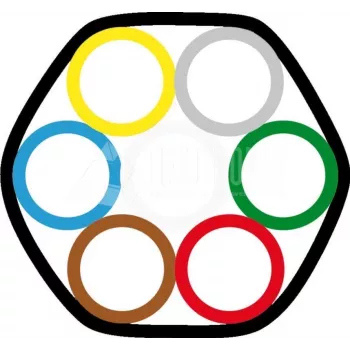 Lightwin ROUND 12/8X7 BL Ryšio Priedas Juodas