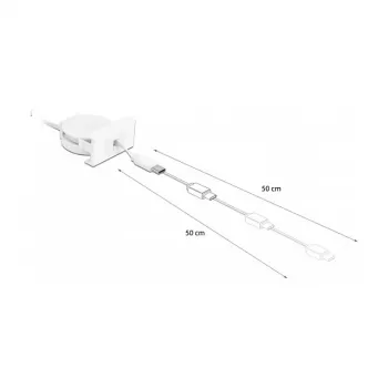 DeLOCK Easy 45 įtraukiamas laidas USB 2.0 Type-A į Type-C 0,62 m
