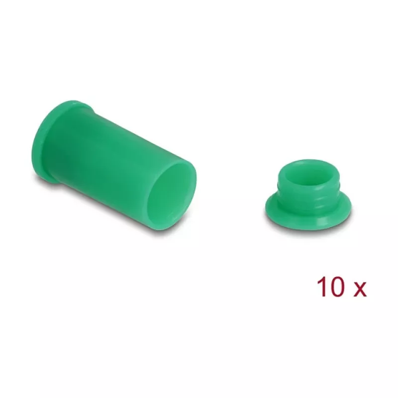 Delock 60673 DL4 dulkės nuo dulkių, silikoninis, 2 dalių, žalias, 10 vnt.
