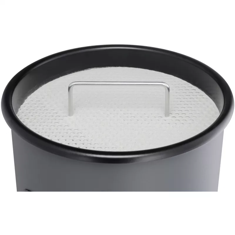 Durable 333023 17 L apvali metalinė šiukšliadėžė su pelenine sidabrinė
