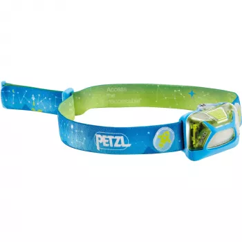 Petzl TIKKID – Vaikiškas antgalvinis žibintuvėlis, mėlynas, IPX4, CE, CPSIA, 4 lm – 30 lm