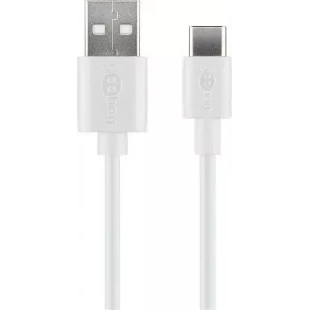 Wentronic 45563 1m USB-A į USB-C laidas, baltas