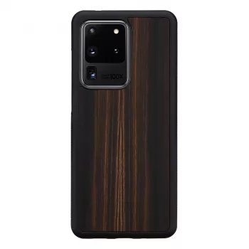 Man and Wood dėklas Samsung Galaxy S20 Ultra ebony black – apsauginis telefono dangtelis