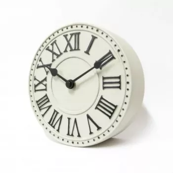 NeXtime klok 5187wi London Table, Ø16 cm, sieninis, baltas/juodas+B32