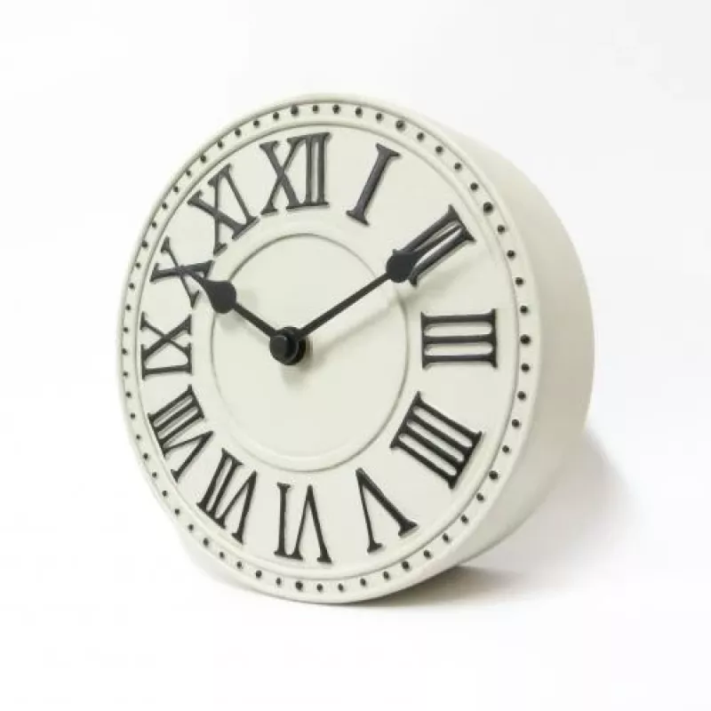 NeXtime klok 5187wi London Table, Ø16 cm, sieninis, baltas/juodas+B32