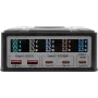 Kelių prievadų įkroviklis Exsys EX-1107 260W, juodas, kelių įrenginių maitinimo tiekimas