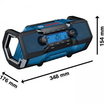 Bosch GPB 18V-2 C Professional nešiojamas skaitmeninis radijas, juoda, mėlyna, sidabrinė