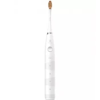 Sonic dantų šepetėlis OCLEAN FLOW suaugusiems – baterijomis maitinamas, balinimo režimas, įmontuotas laikmatis, reguliuojamas greitis, 255 mm aukštis, baltas, 0,13 kg, 1 rankena + 1 antgalis