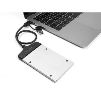 DeLOCK USB į SATA keitiklis 6 Gb/s USB Type-C Type-A 0,3m