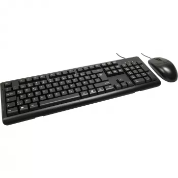 Inter-Tech AC KB-102DE stalinė klaviatūra su pele USB juoda 1000dpi 105 mygtukai laidinė (88884138)