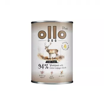 Ollo Plus Kolagen Venison 400g konservuotas šunų ėdalas