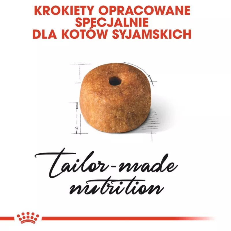 Sausas kačių ėdalas Royal Canin Siamese 2 kg – suaugusioms, paukštiena, baltymai 38%, riebalai 16%