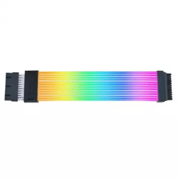 PCIe RGB kabelis Lian Li Strimer Wireless, 2x 8 kontaktų, 0,34 m, juodas/permatomas, silikonas/TPE
