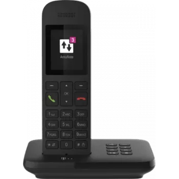 Telekom Sinus A12 – analoginis/DECT belaidis telefonas su garsiakalbiu, 100 įrašų, juodas (40823660)