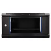 EXTRALINK LITE 4U 530×400 sieninis stelažinis korpusas juodas su lentyna