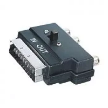 SCART adapteris ShiverPeaks 94035 su 3× RCA (Cinch) ir 4 kontaktų MiniDIN jungtimi