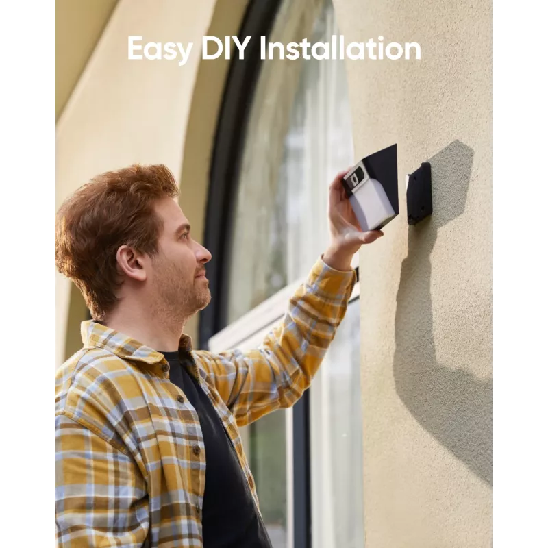 Anker Innovations Eufy Solar Wall Light Cam S120 – tinklo stebėjimo kamera, atspari oro sąlygoms, spalvotas (dienos/nakties) vaizdas