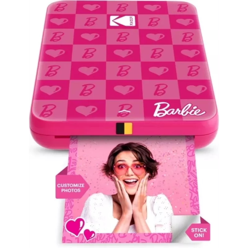 Barbie x Kodak STEP Slim belaidis momentinis nuotraukų spausdintuvas, ZINK 2x3'', 1ppm, Bluetooth, rožinis
