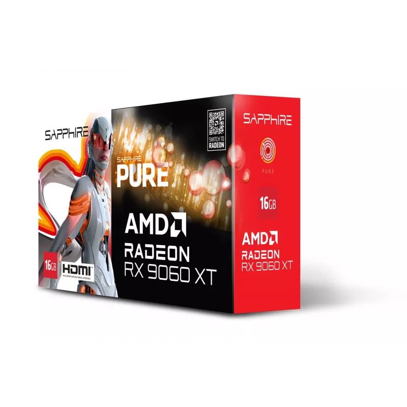SAPPHIRE PURE Radeon RX 9060 XT Gaming OC 16GB vaizdo plokštė