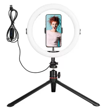 Agfa Arl11 žiedinis apšvietimas 120 LED vlog + stovas + nuotolinis valdymas