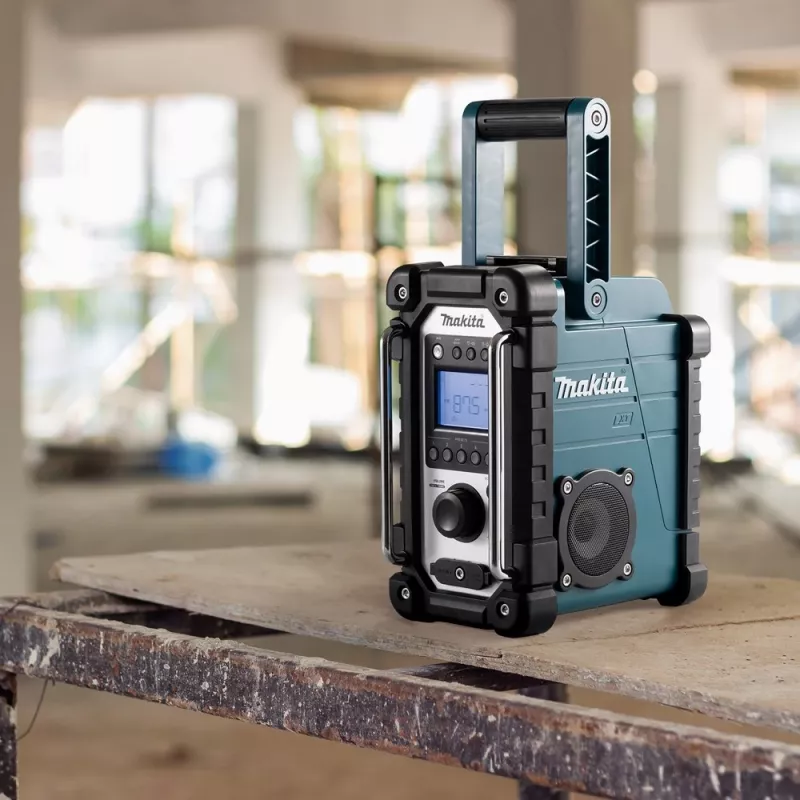 Darbovietės radijas Makita DMR116 skaitmeninis AM FM 3.5W turkio spalvos