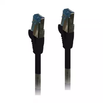 Patch kabelis RJ45 - CAT6A 500MHz - 0,15m - juodas - S-STP(S/FTP) - TPE/LSZH(Superflex) - AWG26 - Syner