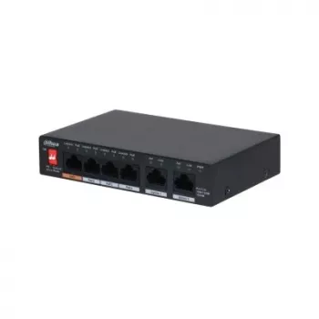 Dahua Technology PFS3006-4GT-60-V2 valdomas PoE tinklo jungiklis, 6 prievadai, Gigabit Ethernet, 60 W