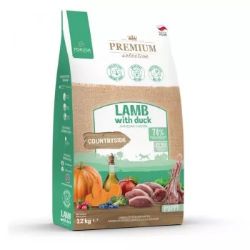 Sausas šunų ėdalas POKUSA Premium Selection Puppy ėriena su antimi 12 kg, 30% baltymų, 16% riebalų, jaunikliams